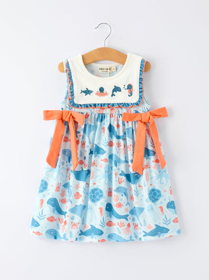 Ocean Buddies Embroidered Dress