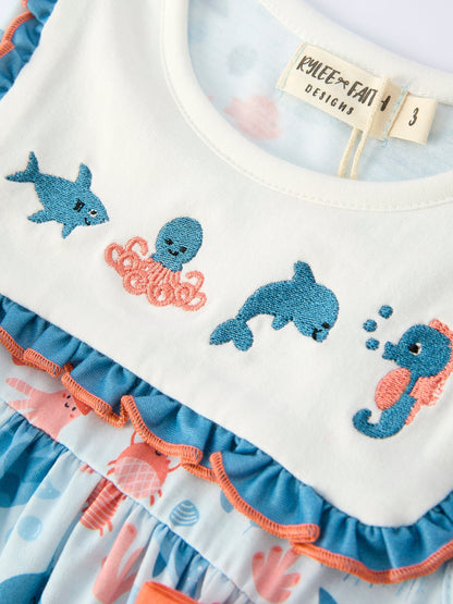 Ocean Buddies Embroidered Dress
