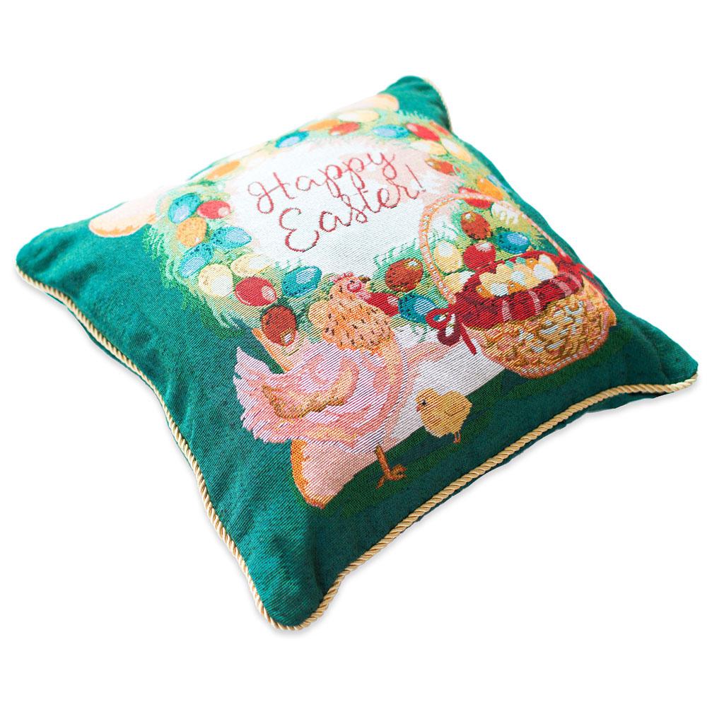Set of 2 Happy Easter Vintage Style Throw Pillow Covers