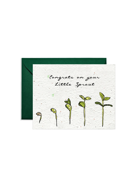Sprouting Joy: Baby Wildflower Seed Paper Card