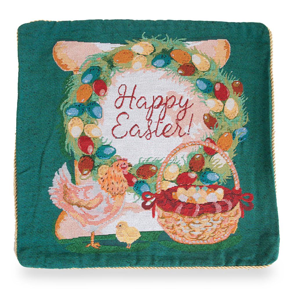 Set of 2 Happy Easter Vintage Style Throw Pillow Covers
