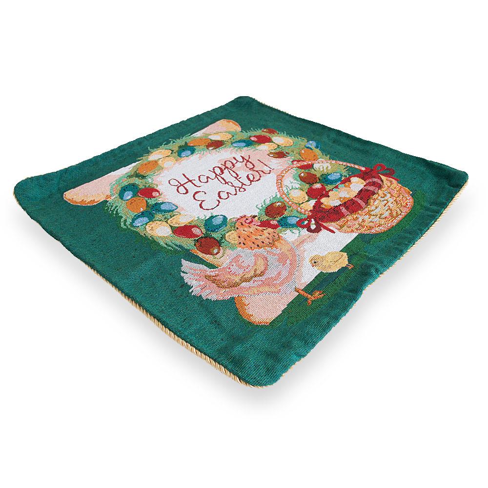 Set of 2 Happy Easter Vintage Style Throw Pillow Covers